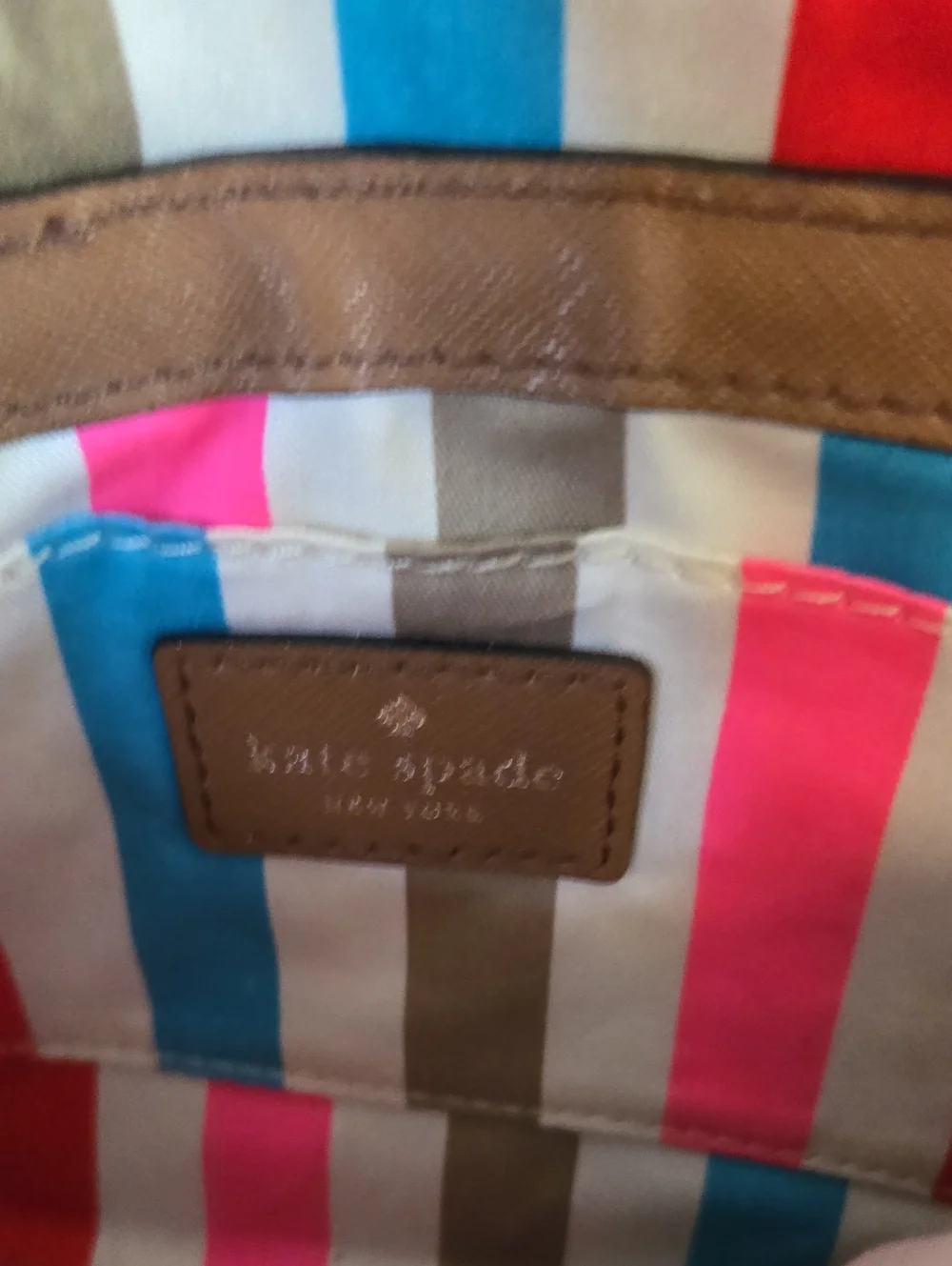 kate spade Brown Saffiano Crossbody with Turn-Lock EUC